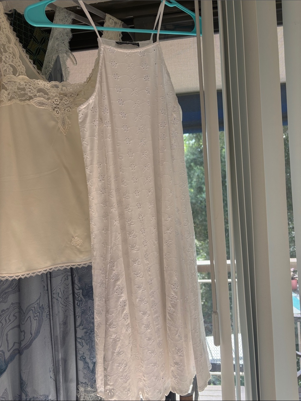 Women’s White Eyelet Halter Dress